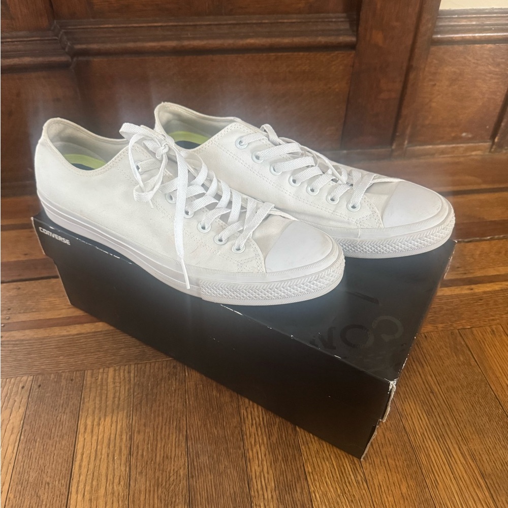 Men’s Converse Chuck Taylor All Star II White Canvas Sneakers